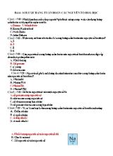 Bài tập môn Khoa học tự nhiên Lớp 7 sách Cánh Diều - Bài 4 Sơ lược bảng tuần hoàn các nguyên tố hóa học (Có đáp án)